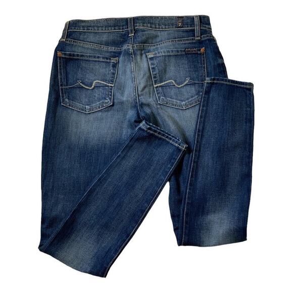 7 for All Mankind Gwenevere Jeans Women's Size 27 Stretch Medium Wash Bleu Denim - Picture 4 of 9